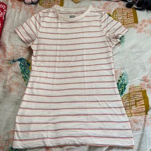 Orange Cream Striped Tee
